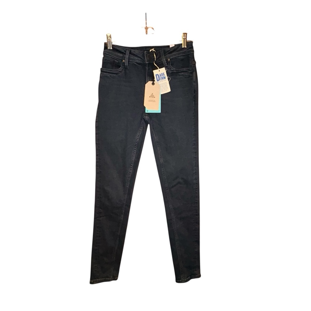 prAna Soma Jean Womens 4RG 27 Tinted Black‎ Slim Stretch Organic Cotton NWT